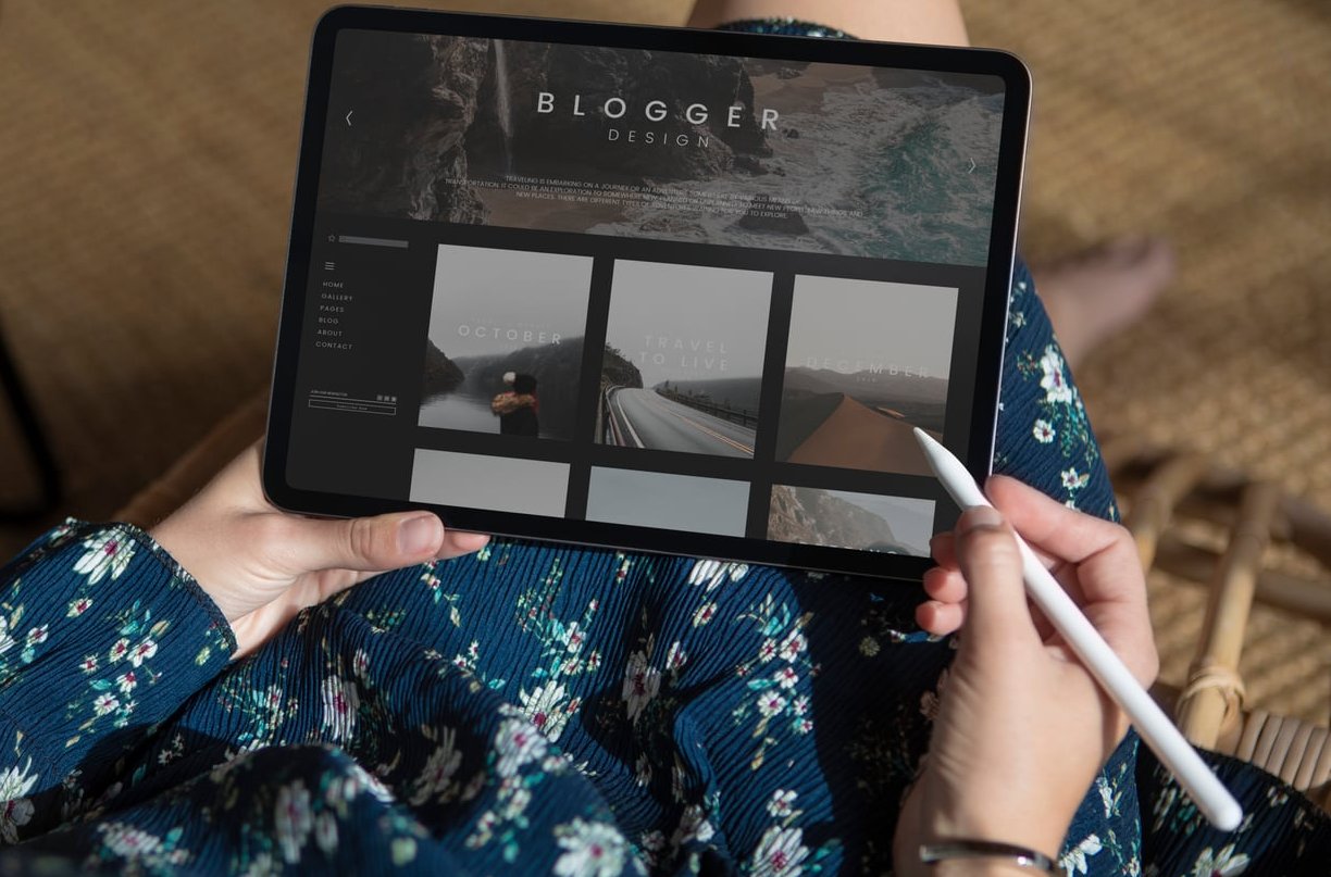 client reviewing website design